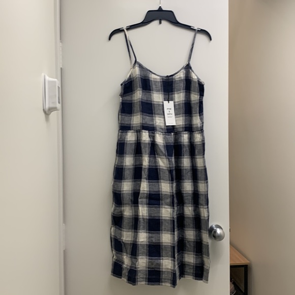 Pyne & Smith Model No.34 Spaghetti Strap Midi Dress (Brighton Plaid) - Picture 8 of 11